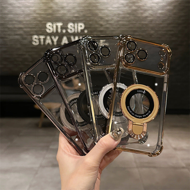 Stand Transparent Magnetic Phone Case | Slim iPhone Cover
