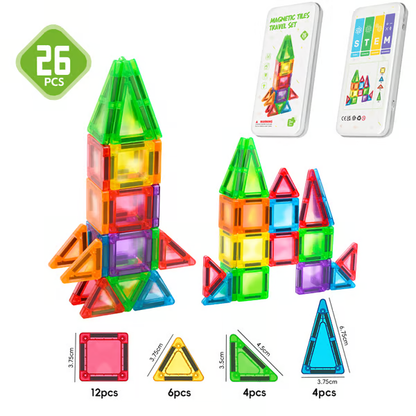 🔥Mini Magnetic Tile Toys with Iron Box