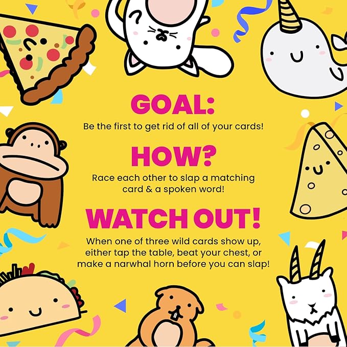 Taco Cat Goat Cheese Pizza Wildly Entertaining Card Game for Family and Group Game Night | Easy to Learn and Play with 10-15 Minute Rounds | Fun for Kids, Teens, Adults, and Families | 2-8 Players