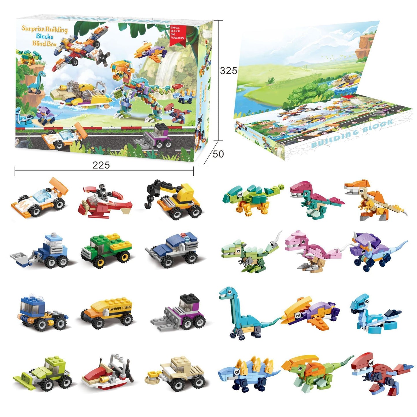 Christmas building blocks, capybara, dinosaur cars, and other stress-relief ornaments, hole-in-the-box blind boxes