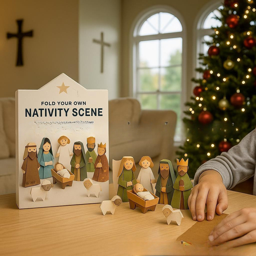 🔥 DIY Paper Nativity Scene✨(Suitable for beginners and includes instructional materials)