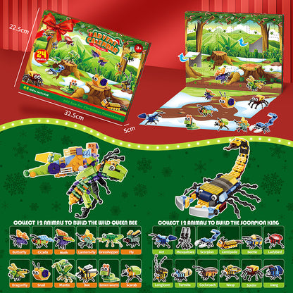 Christmas building blocks, capybara, dinosaur cars, and other stress-relief ornaments, hole-in-the-box blind boxes
