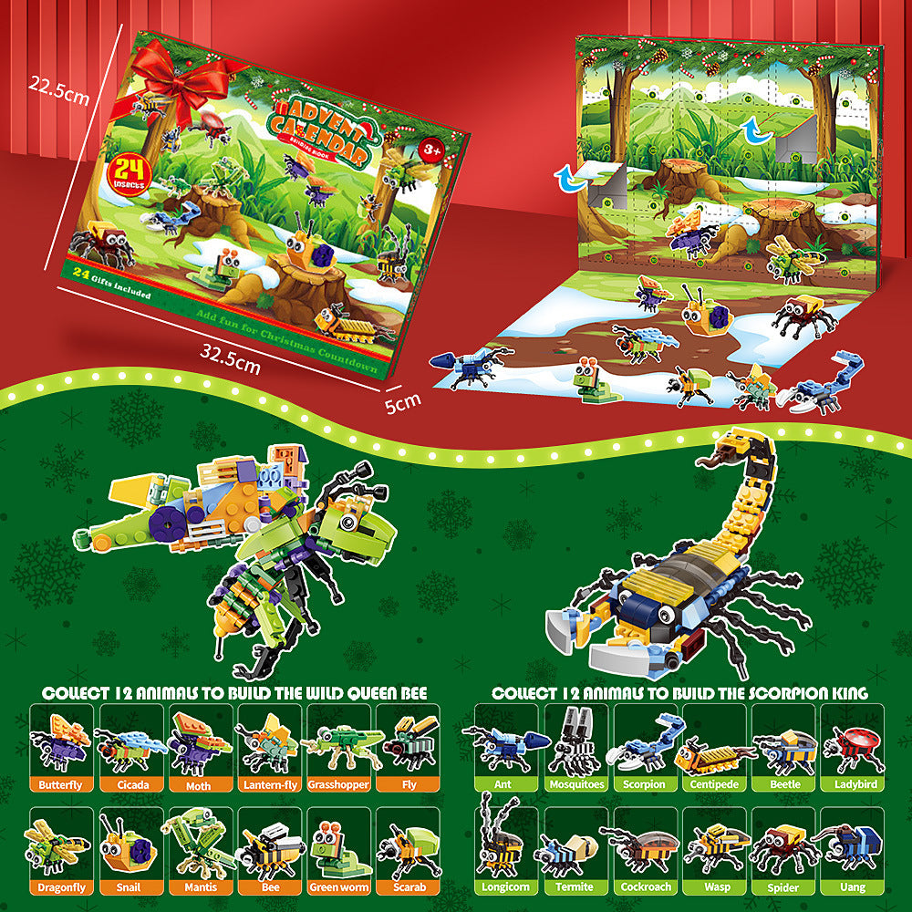 Christmas building blocks, capybara, dinosaur cars, and other stress-relief ornaments, hole-in-the-box blind boxes