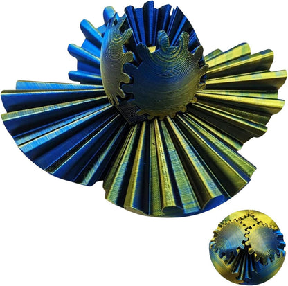 🎁【3D Printed Gear Ball】Spin Cube Stress Relief Fidget Toys for Adults & Kids, Rotating Sphere Puzzle