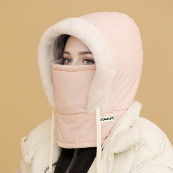 ❄️ Plush-Lined Thermal Hat with Face Mask - Full Head & Face Protection for Extreme Cold, Unisex Comfort for Skiing/Mountaineering 🏔️🔥